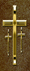 Gold 3 Crosses Shimmer Brown